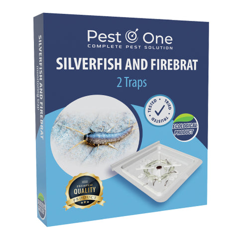 Silverfish & Firebrat Trap Safe for Home Easy to Use 1 Box (Pack of 2) - Moth Control