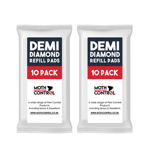 Demi Diamond Clothes Moth Killer - Repellent Refill 10 pads (Pack of 10) - Moth Control