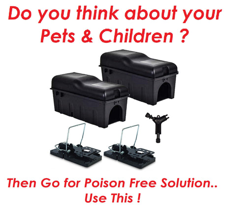 Rat Snap Trap with Discreet Bait Box - NO POISON SOLUTION - Safer than Poison - Pet & Child safe (2 Solo Boxes + 2 Rat Snap Traps)** - Moth Control Rat Snap Trap with Discreet Bait Box - NO POISON SOLUTION - Safer than Poison - Pet & Child safe (2 Solo Boxes + 2 Rat Snap Traps)** - Moth Control