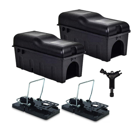 Rat Snap Trap with Discreet Bait Box - NO POISON SOLUTION - Safer than Poison - Pet & Child safe (2 Solo Boxes + 2 Rat Snap Traps)** - Moth Control Rat Snap Trap with Discreet Bait Box - NO POISON SOLUTION - Safer than Poison - Pet & Child safe (2 Solo Boxes + 2 Rat Snap Traps)** - Moth Control