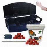 RAT POISON SINGLE FEED KILL PROFESSIONAL Rodent Box Station UNOBTRUSIVE BAIT STATION BOX Bait Blocks CU Box - Moth Control