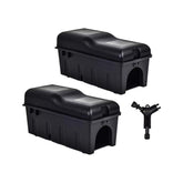 Professional Rat Bait Station Discreet & Compact Design suitable for Grain Block Pasta Rodent Poison (Pack of 2 Solo Boxes) - Moth Control