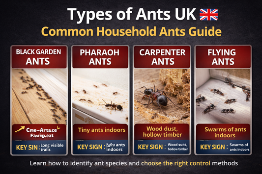 Types of ants UK including black ants pharaoh ants carpenter ants and flying ants identification guide