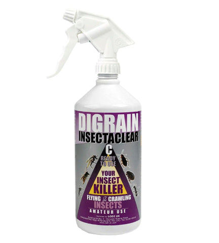 Digrain Insectaclear C+ Clothes Moth Killing Spray - 1 Litre - Moth Control