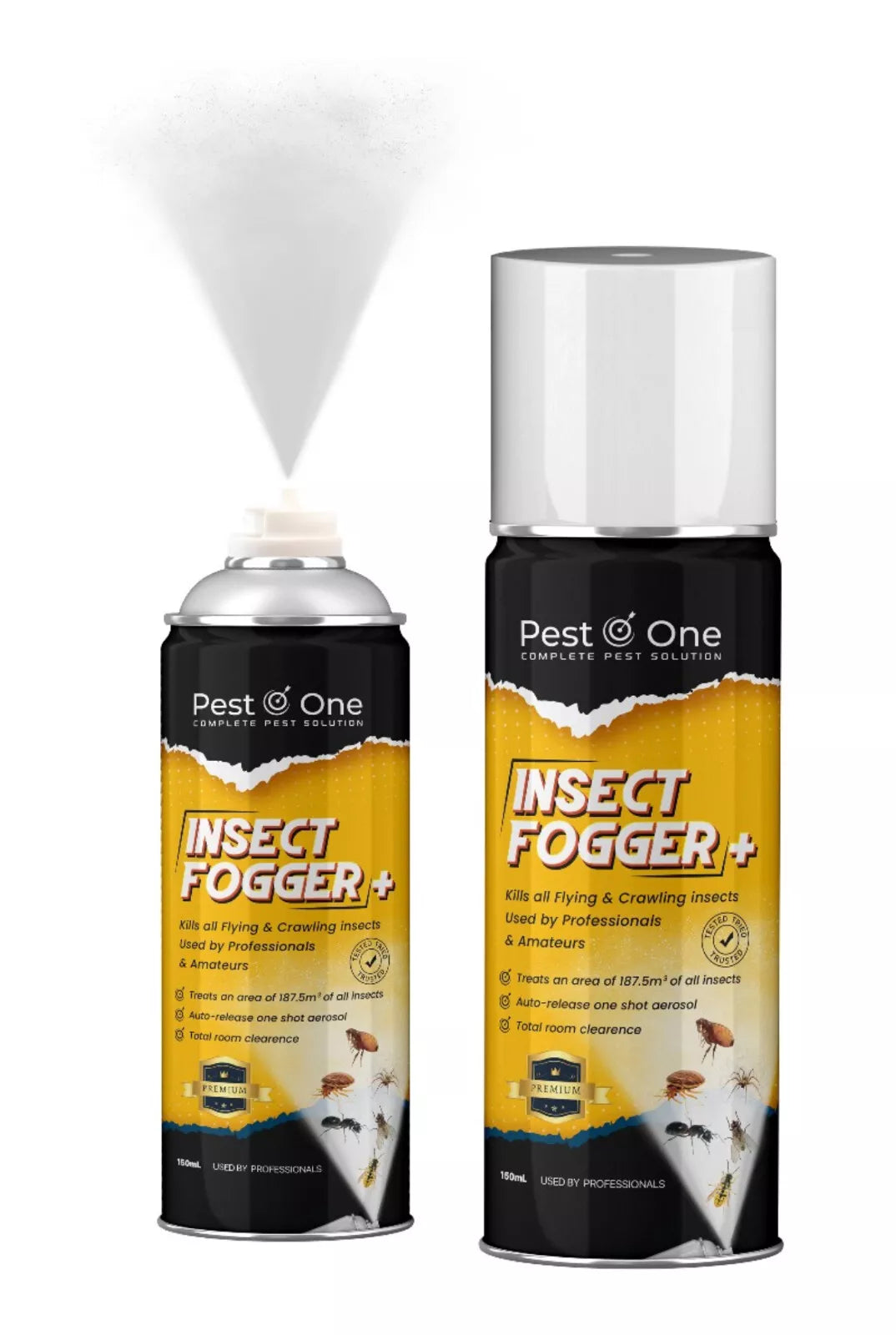 Pro Formula Insect Fogger One Time Spray- Mosquito, Bee, Wasp, Bedbug, Flies, Fleas, Spiders, Moths & Crawling Insects (Pack of 12)