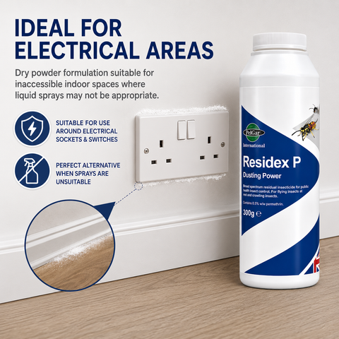Residex Dusting Powder 300g | Permethrin 0.5% | HSE Approved