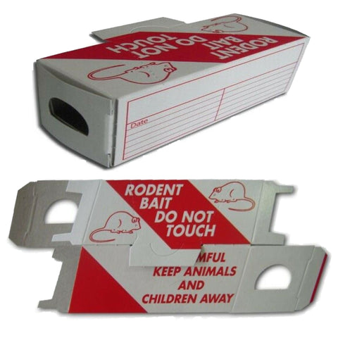 Cardboard Rodent Bait Boxes – Wax-Coated (Pack of 5)