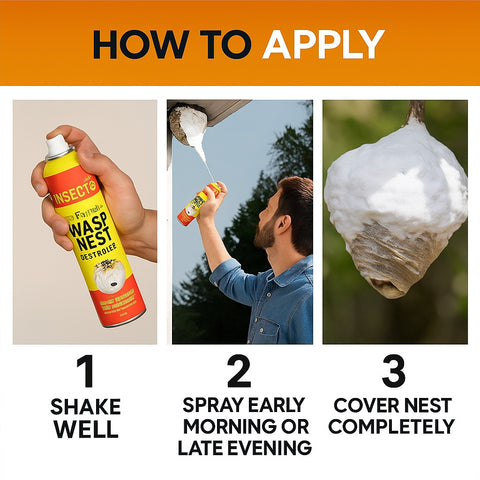 Wasp Nest Destroyer Foam Spray 300ml – Fast Acting Wasp Control