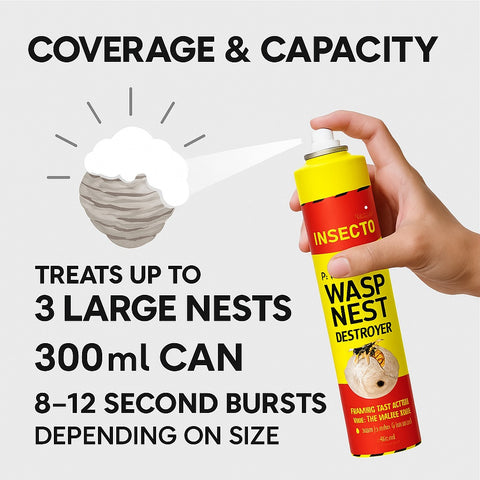 Wasp Nest Destroyer Foam Spray 300ml – Fast Acting Wasp Control
