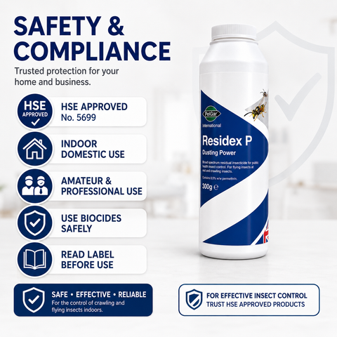 Residex Dusting Powder 300g | Permethrin 0.5% | HSE Approved