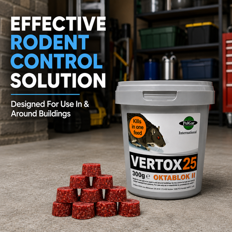 Rat & Mouse Poison Bait Blocks – 300g | Brodifacoum Rodenticide