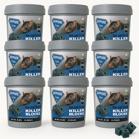 Rat & Mouse Poison Bait Blocks – 12 x 300g | Single Feed Kill