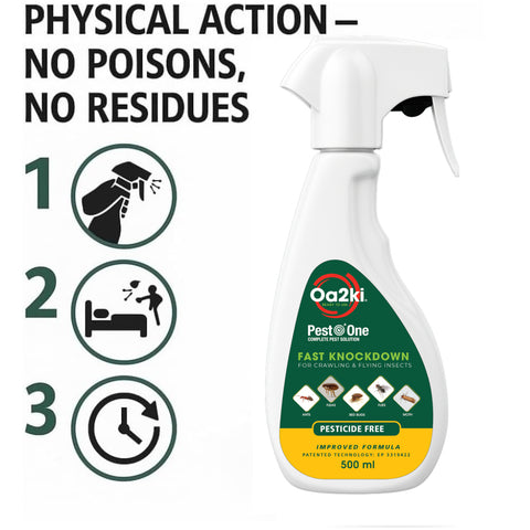 Oa2Ki Household Insect Area Spray 500ml – Water Based Low Odour Indoor Surface Spray