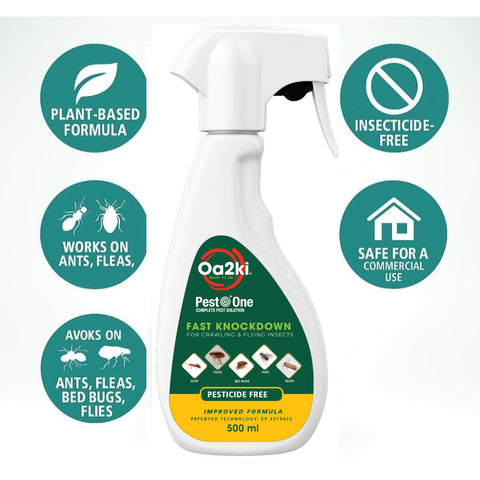 Oa2Ki Household Insect Area Spray 500ml – Water Based Low Odour Indoor Surface Spray