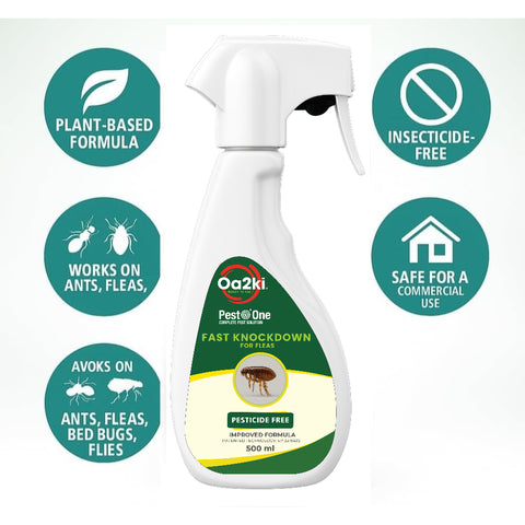 Oa2Ki Flea Area Spray 500ml – Water Based Low Odour Indoor Surface Spray