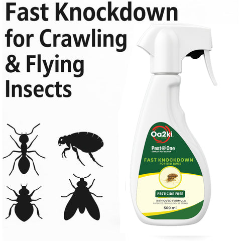Oa2Ki Bed Bug Area Spray 500ml – Water Based Low Odour Indoor Surface Spray
