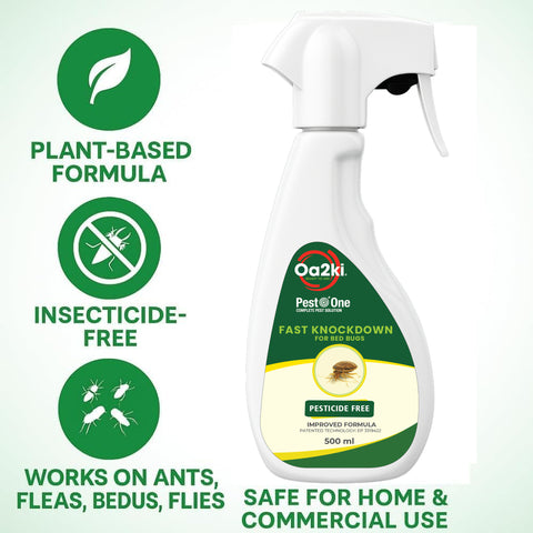 Oa2Ki Bed Bug Area Spray 500ml – Water Based Low Odour Indoor Surface Spray