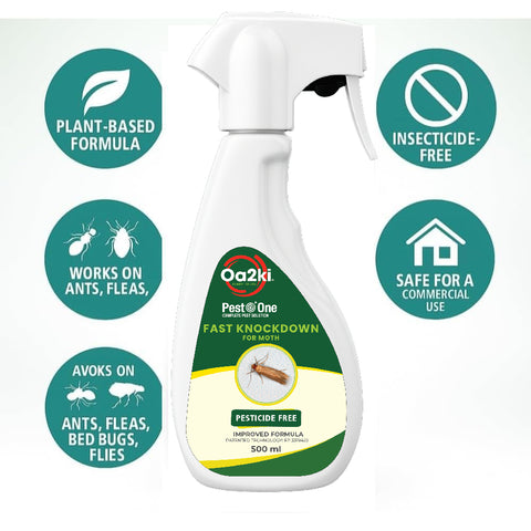 Oa2ki Moth Spray 500ml for Clothes Moths and Carpet Moths