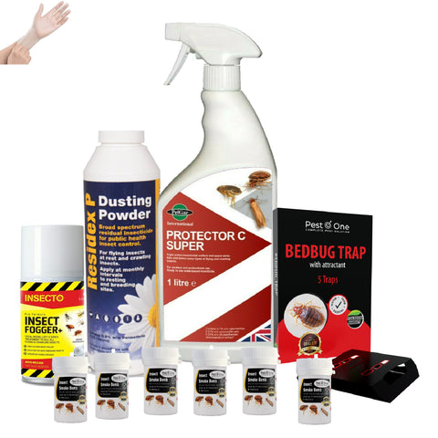 Strongest Bed Bug Killer Kit Spray treatment with Powder Bedbug Kill - Moth Control