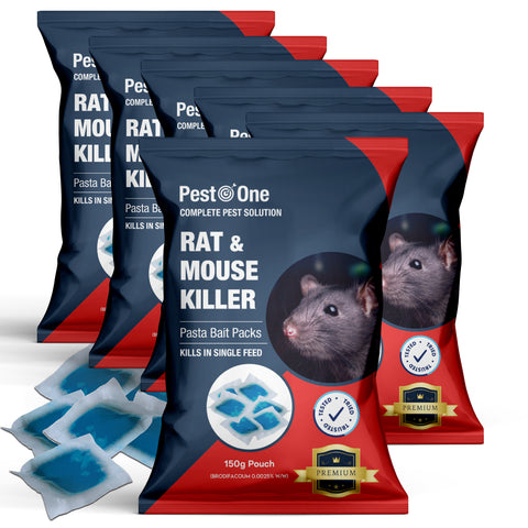 Rat & Mouse Killer Pasta Bait 150g x10 – Single Feed Rodent Poison
