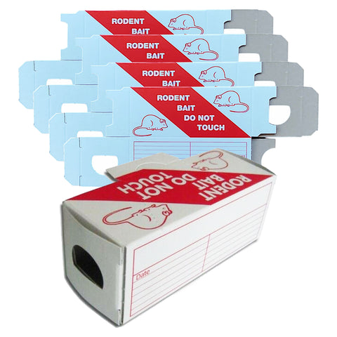 Cardboard Rodent Bait Boxes – Wax-Coated (Pack of 5)