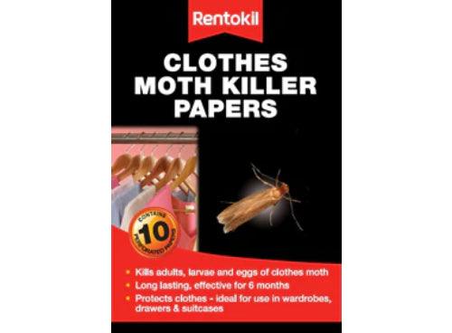 Clothes Moth Killer Paper Strips packs of 10 - Moth Control