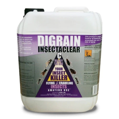 Digrain Insectaclear C+ Clothes Moth Spray - 5 Litre - Moth Control