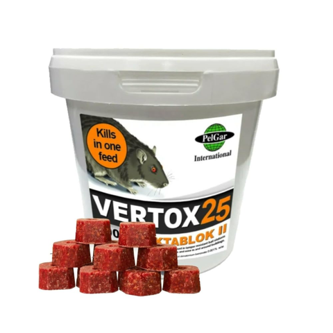 Rat & Mouse Poison Bait Blocks – 300g | Brodifacoum Rodenticide