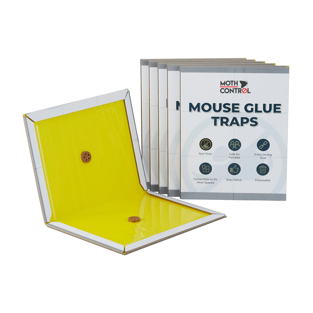 Mouse Glue Traps - Mouse Glue Boards - Sticky Boards - Small - Pack of 100 - Moth Control