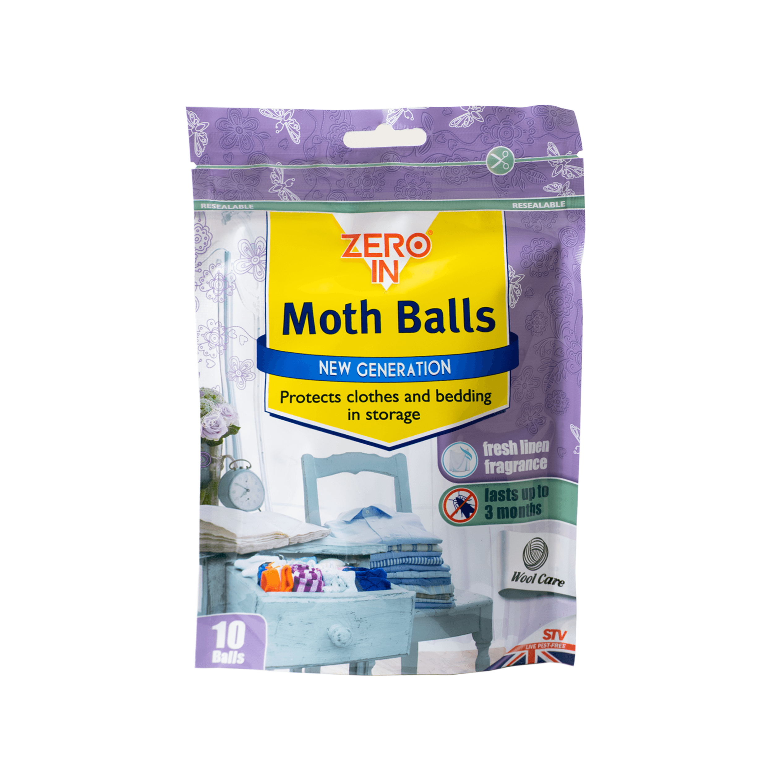 Moth Repellent Balls - Fresh Linen Fragrance - Moth Control