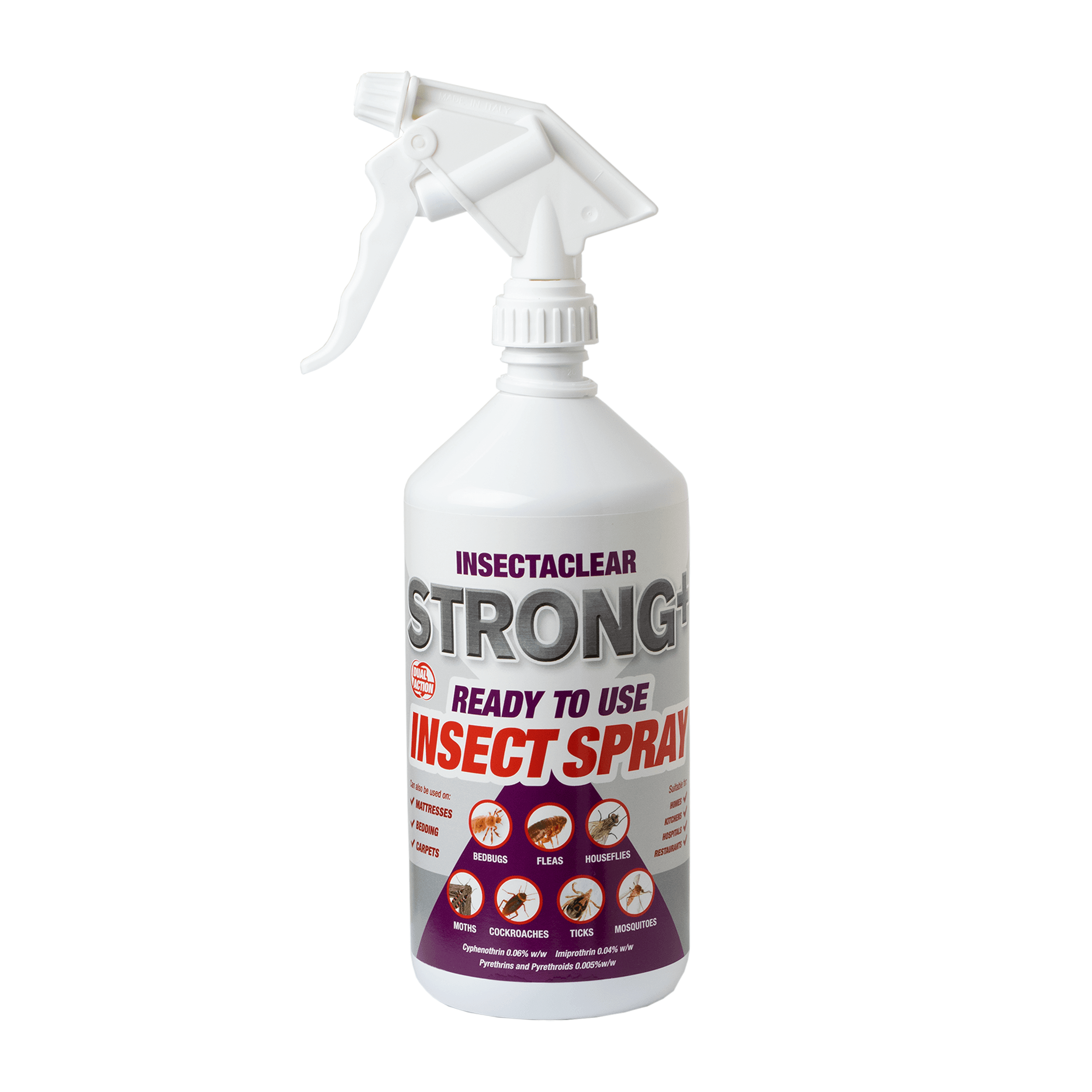 Insectaclear Insectaclear Strong 1L Spray – Bed Bug & Flea Killer – Moth Control