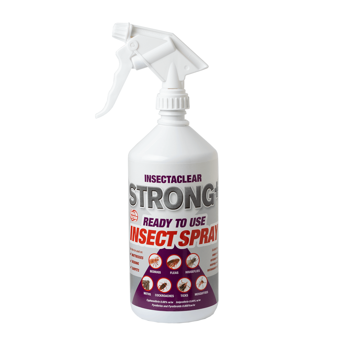 Insectaclear Insectaclear Strong 1L Spray – Bed Bug & Flea Killer – Moth Control