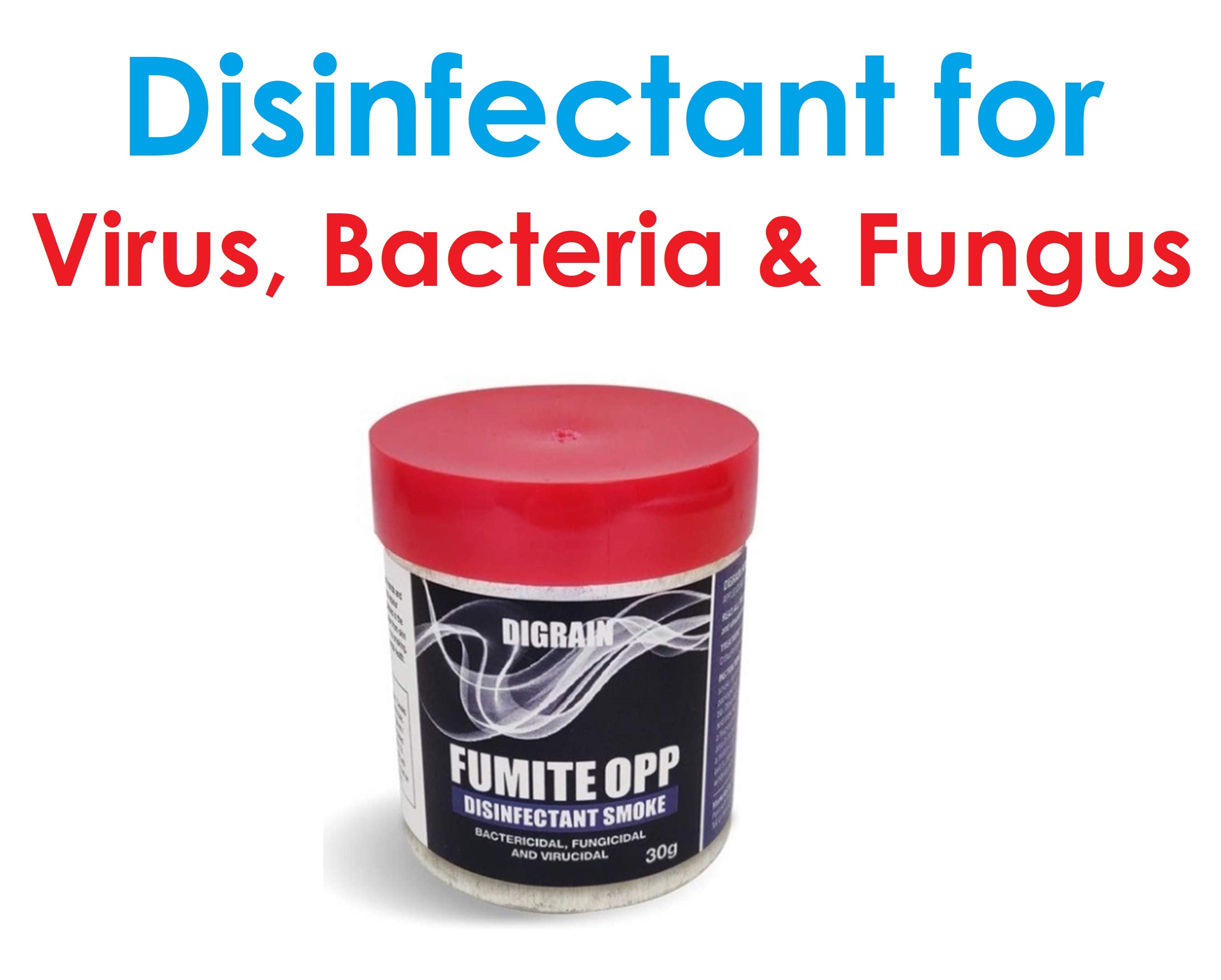 Digrain Fumite OPP Disinfectant Smoke 30g Kills Bacteria E.coli in Rooms Kennels - Moth Control