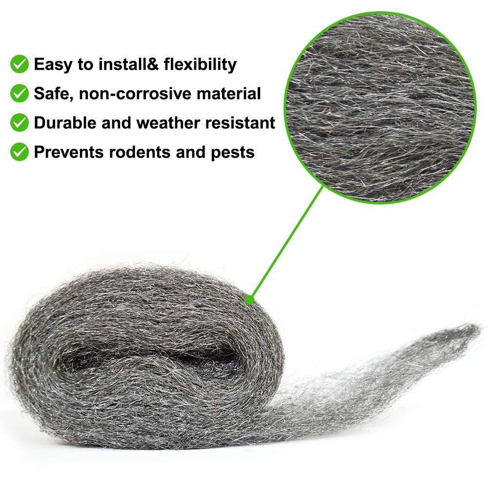 Steel Wool Wire - Rodent Control Mice Rat Mouse Gaps Blocker Stainless ...