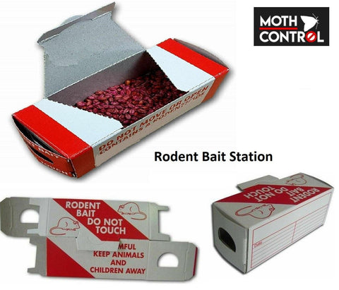 Poison Boxes Wax Coated Rodent- pack of 6 - Moth Control