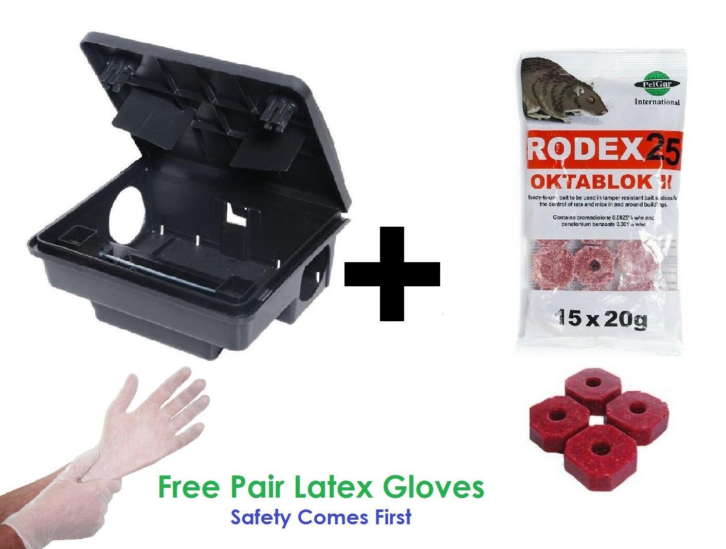Moth Block Rat Poison Kit – 300g Blocks + Tamper-Proof Bait Station – Moth Control
