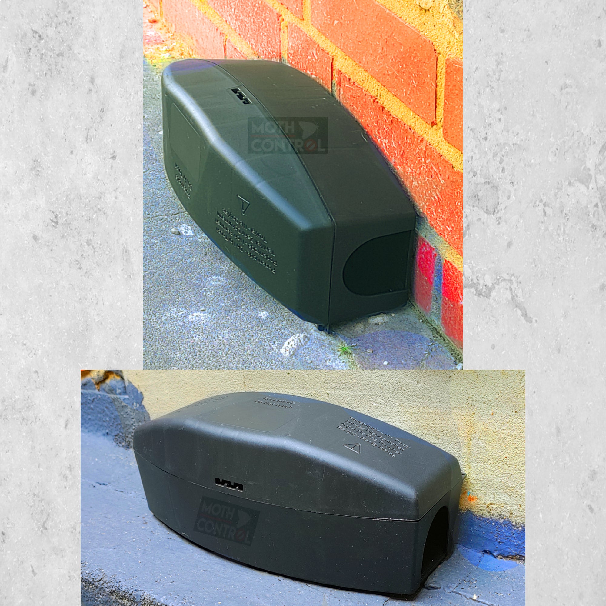 Rodent Rat/Mice/Mouse Bait/Trap Box Boxes No Poison CHILD/PET PROOF - Compact & Unobtrusive Rodent Bait Box (Pack of 2) - Moth Control