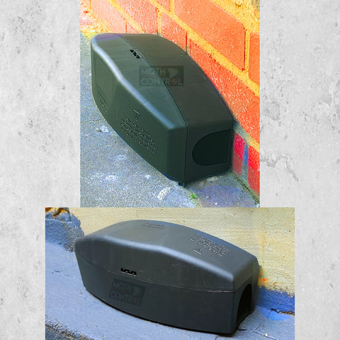 Rodent Rat/Mice/Mouse Bait/Trap Box Boxes No Poison CHILD/PET PROOF - Compact & Unobtrusive Rodent Bait Box (Pack of 20) - Moth Control