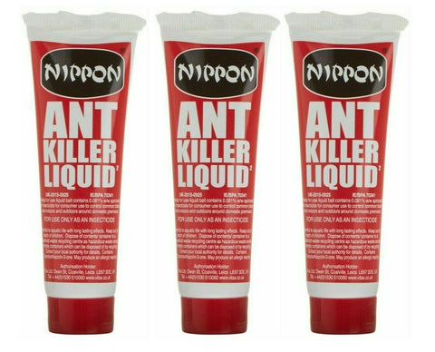 Nippon Ant Insect Killer Liquid Gel 25g Home & Garden Black Ant Control - Pack of 3 - Moth Control