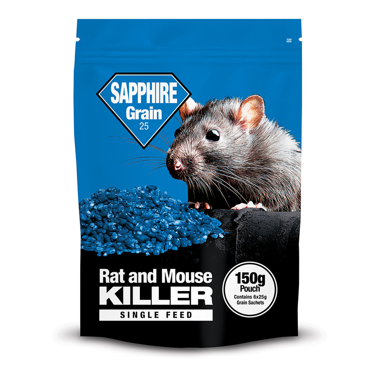 Rat Poison Rat Bait & Mouse Poison Grain - Strongest Maximum Strength Rodent Killer - Fast Acting, All Weather, Single Feed Bait Sachets 150g x 10 - Moth Control