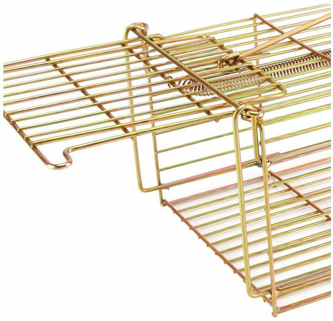Rat Trap Squirrel Heavy Duty Metal Humane Live Bait Vermin Rodent Cage Catcher (Pack of 4) - Moth Control