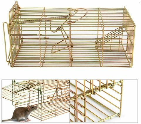 Rat Trap Squirrel Heavy Duty Metal Humane Live Bait Vermin Rodent Cage Catcher - Moth Control
